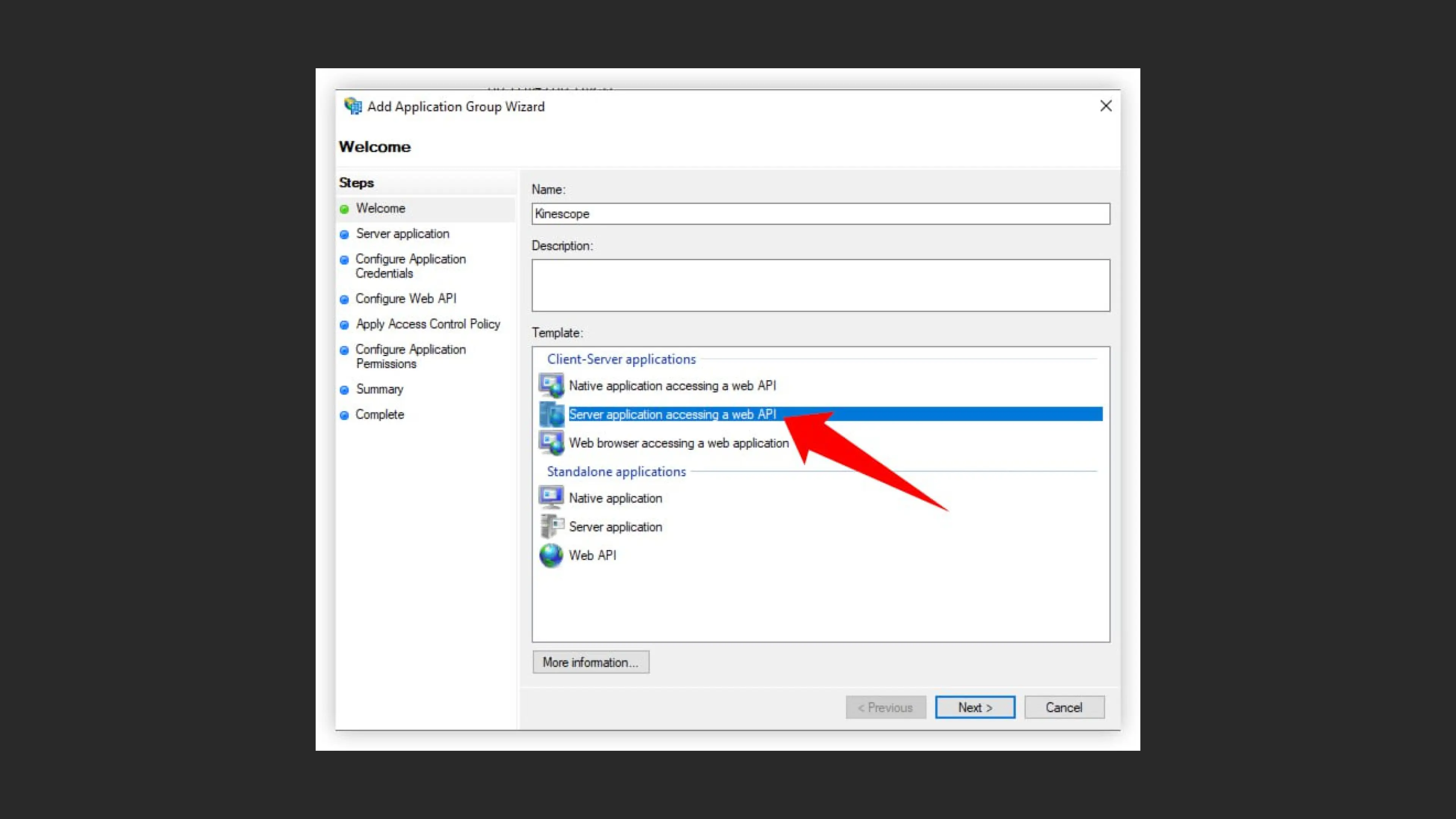 Создание Application Group в AD FS
