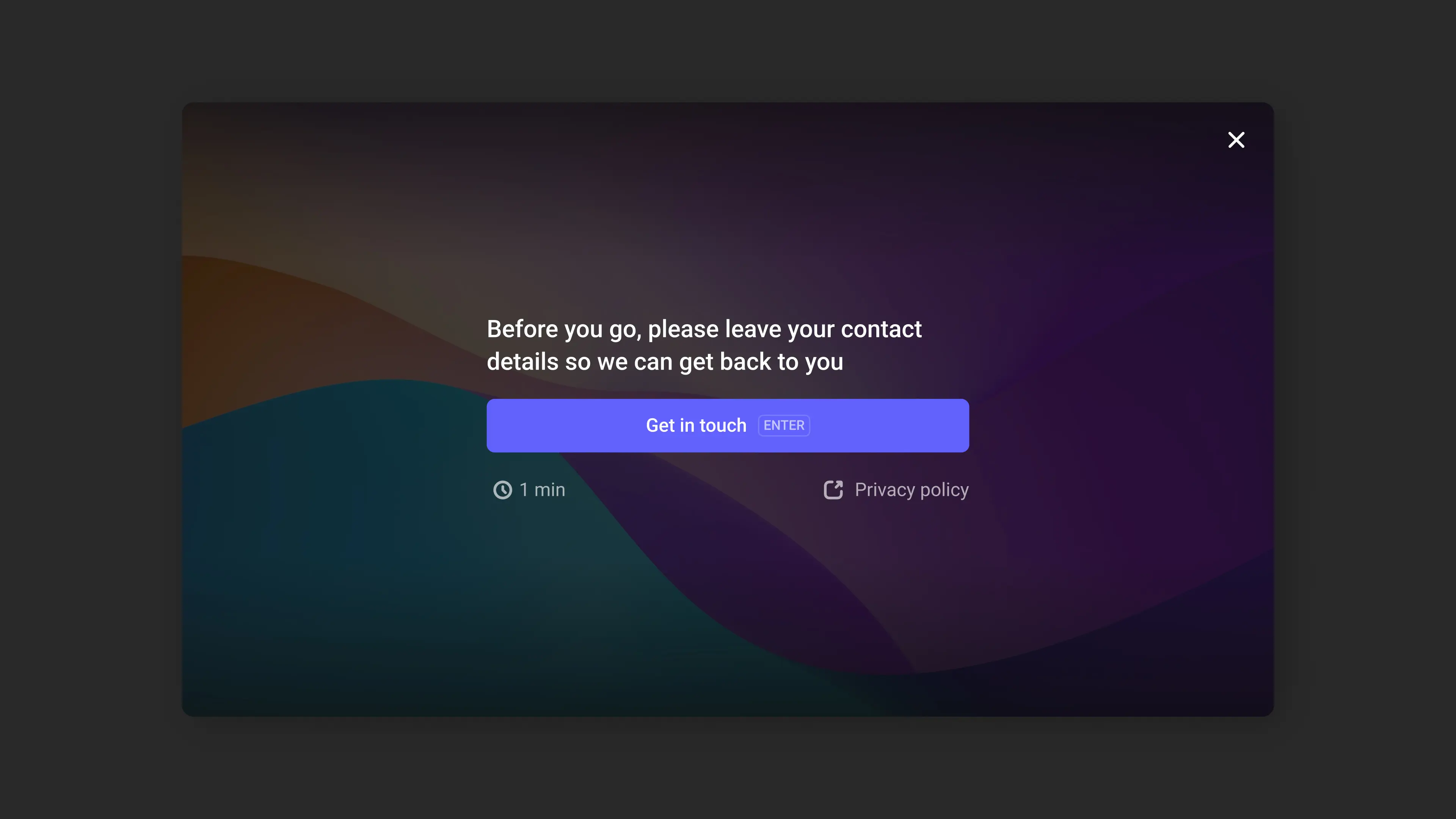 Пример лид-формы в видео