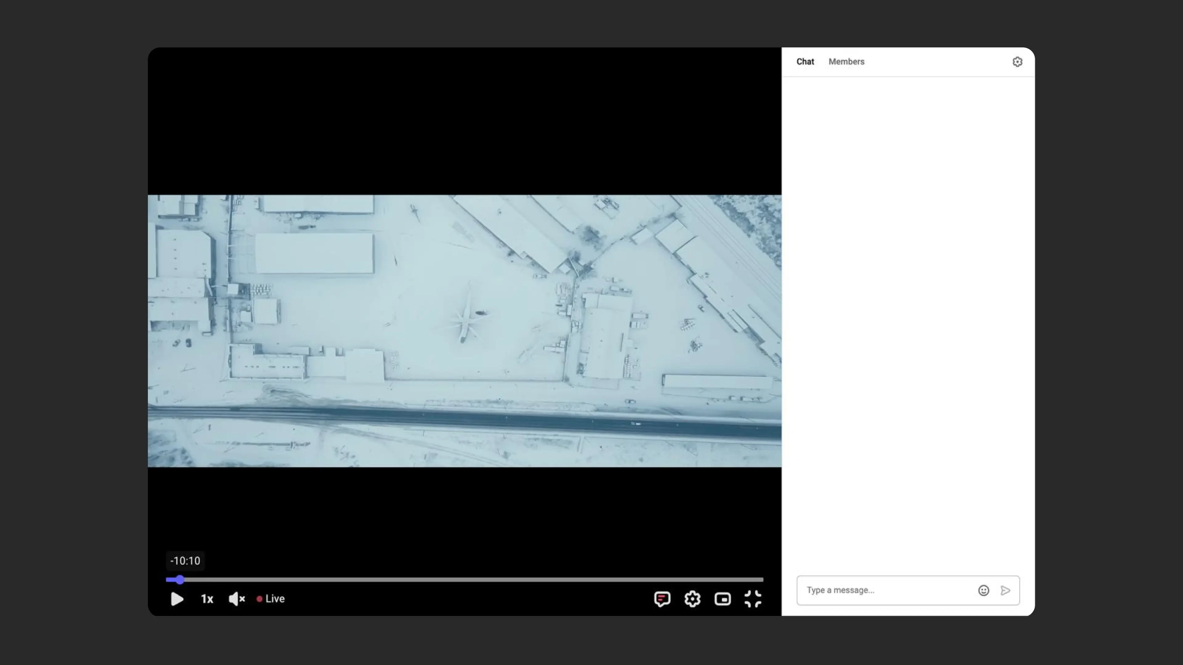 Чат внутри плеера в полноэкранном режиме